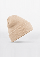 Ride or Stay Home Beanie Almond – schräge Seitenansicht