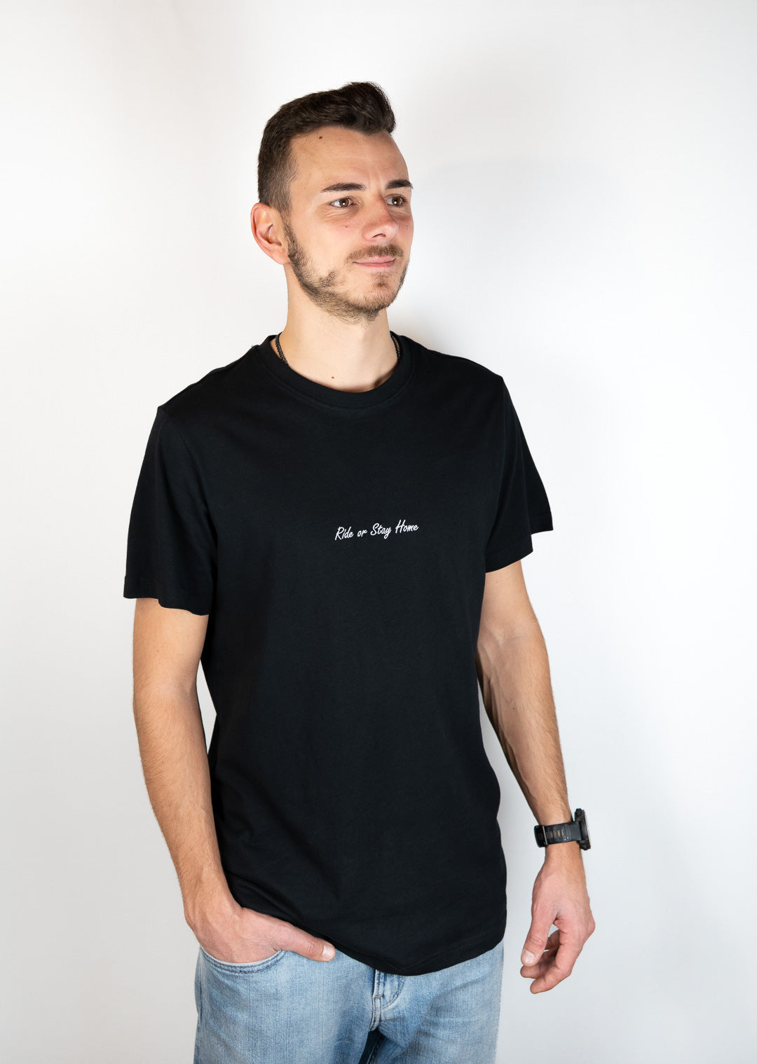 Ride or Stay Home T-Shirt + Trucker Cap Bundle Classic Schwarz – T-Shirt