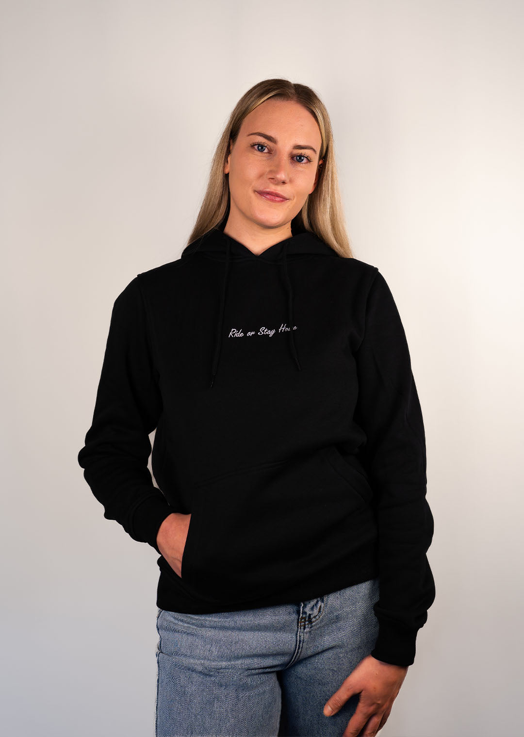 Ride or Stay Home Frauen Hoodie - Classic Schwarz