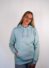 Ride or Stay Home Frauen Hoodie - Viced Hellblau