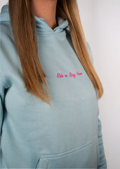 Ride or Stay Home Frauen Hoodie - Viced Hellblau