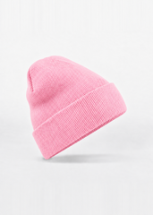 Ride or Stay Home Beanie Pastel Pink – schräge Seitenansicht