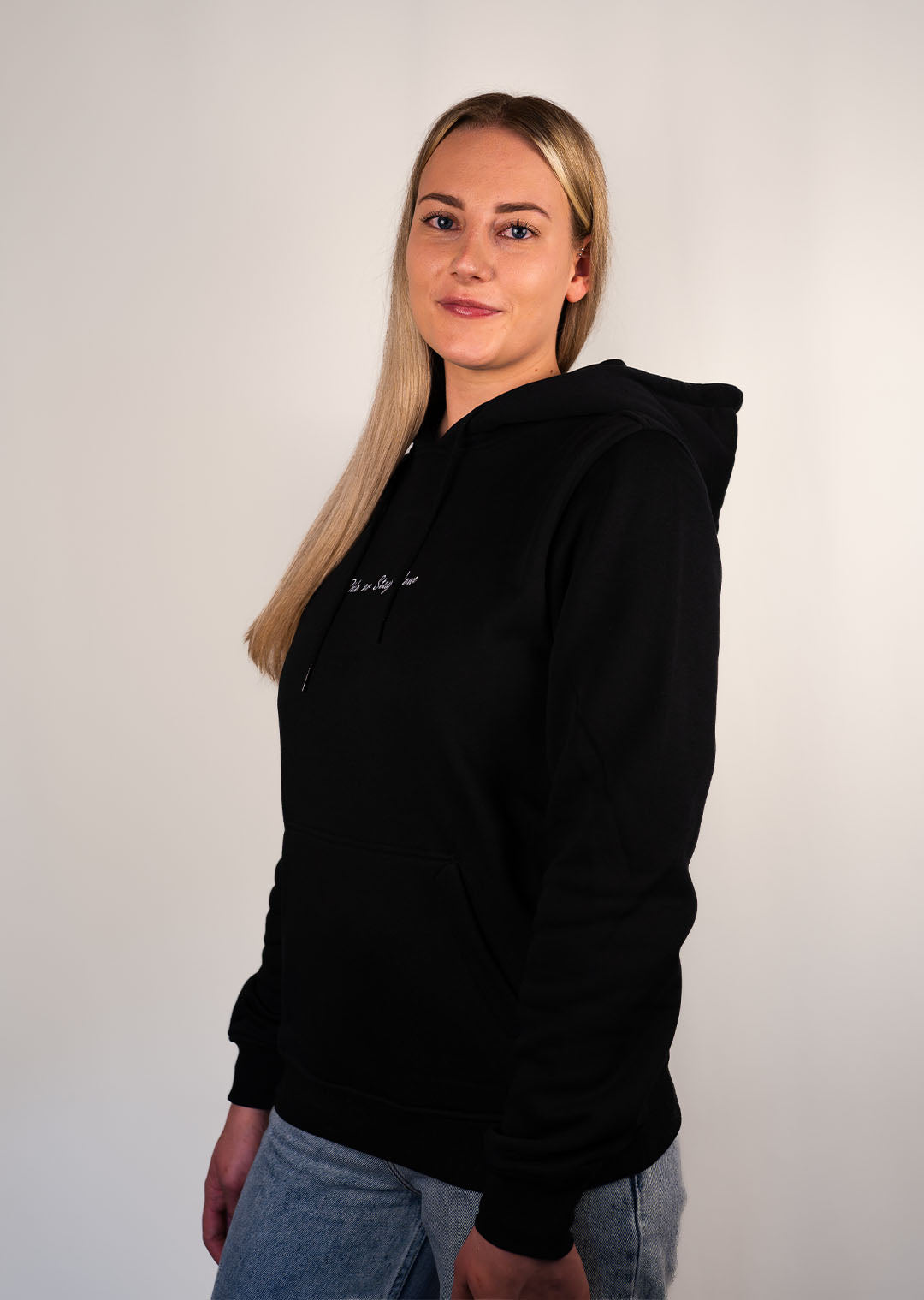 Ride or Stay Home Damen Hoodie Classic Schwarz – Produktansicht 2