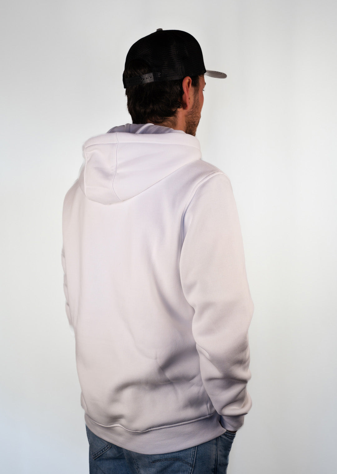 Ride or Stay Home Herren Hoodie Classic Weiß – Produktansicht 3