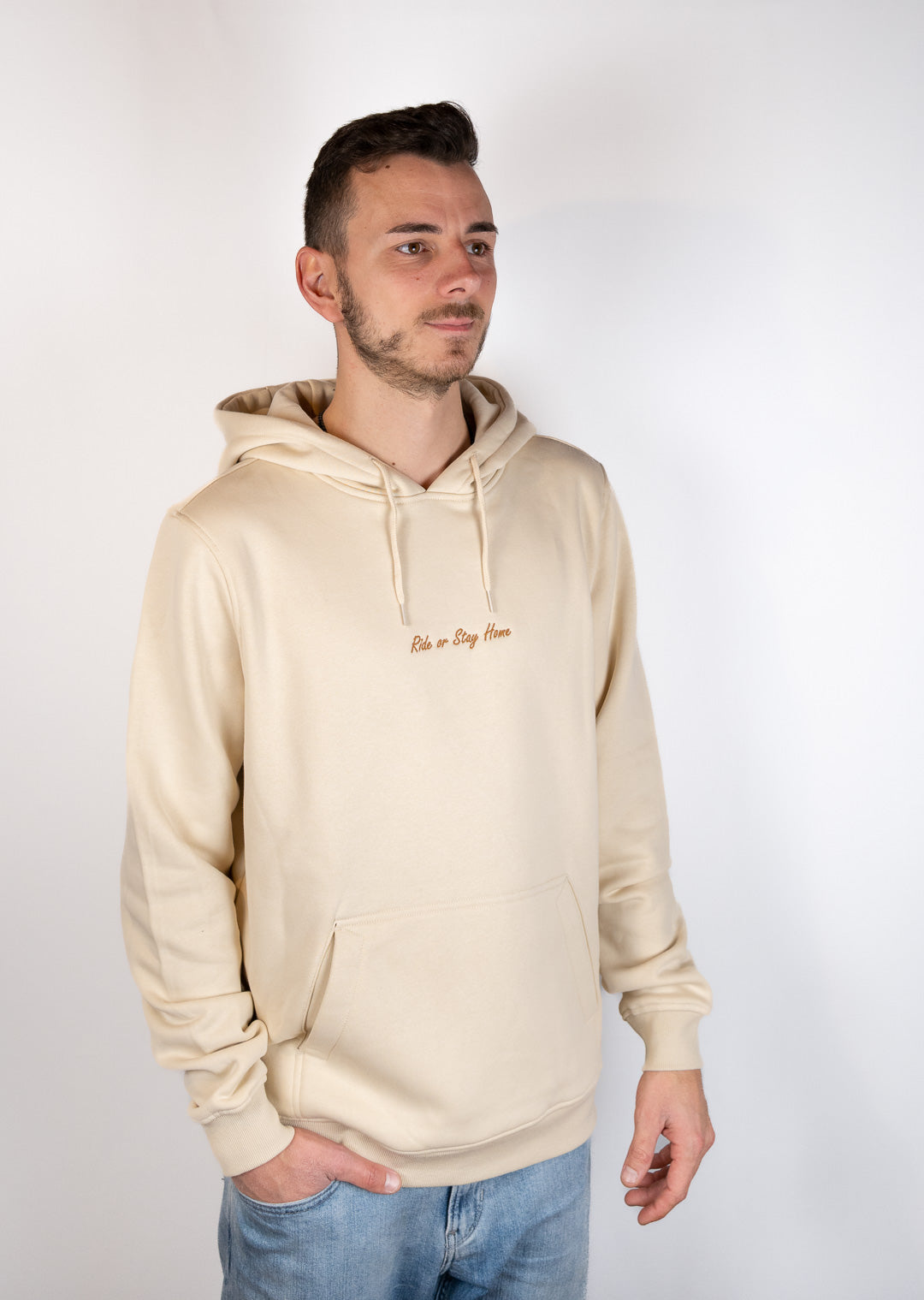 Ride or Stay Home Herren Hoodie Tactical Sand – Produktansicht 3