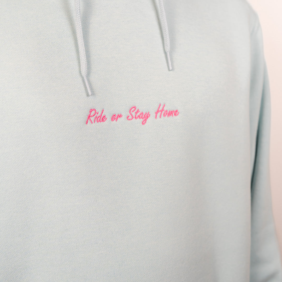 Ride or Stay Home Herren Hoodie Viced Hellblau – Produktansicht 2
