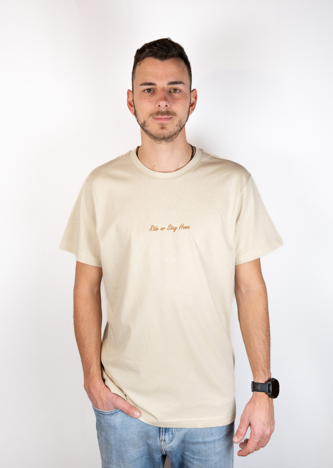 Ride or Stay Home Herren T Shirt Tactical Sand – Produktansicht 3