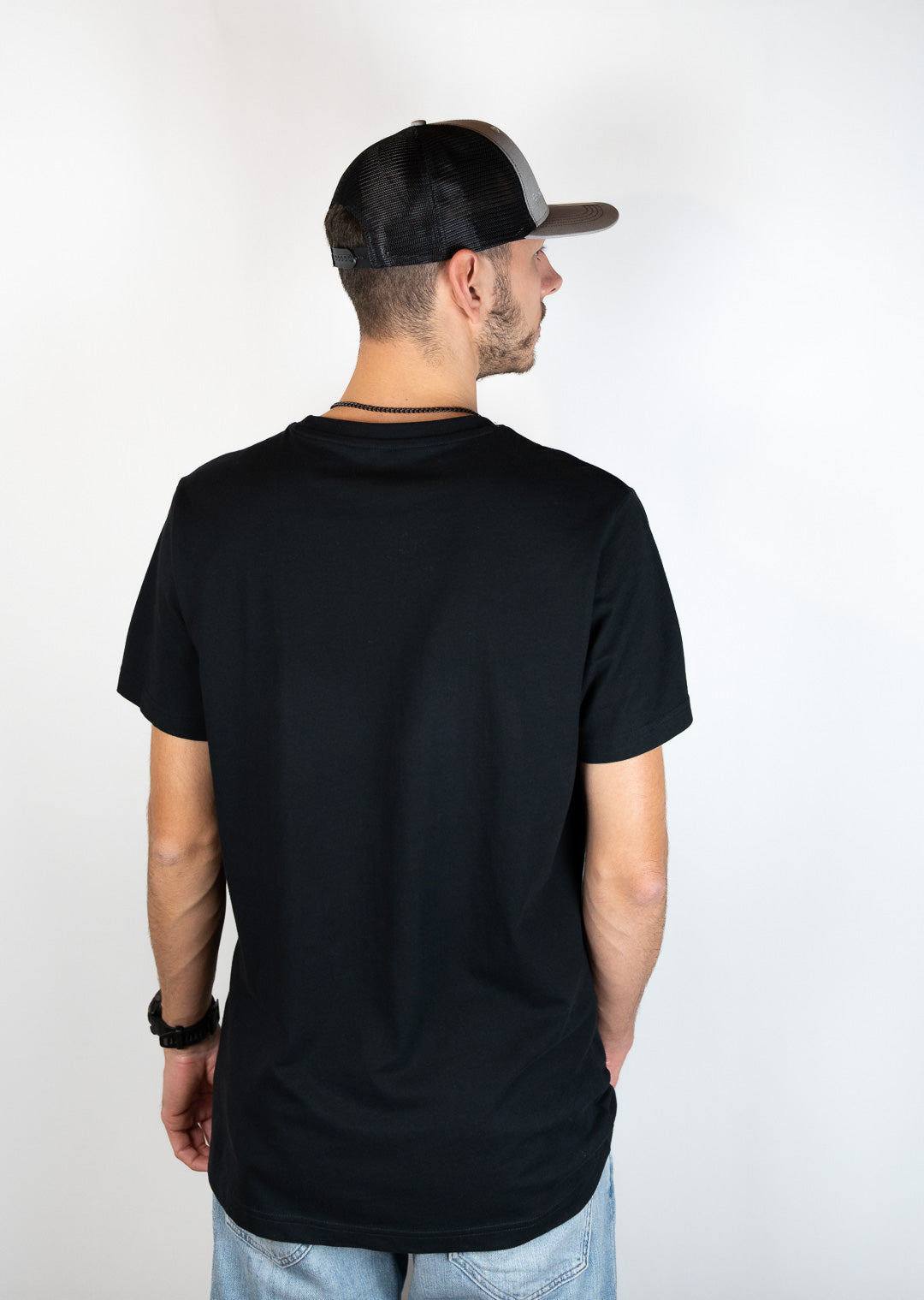 Ride or Stay Home Unisex Trucker Cap Classic Grau – Produktansicht 4
