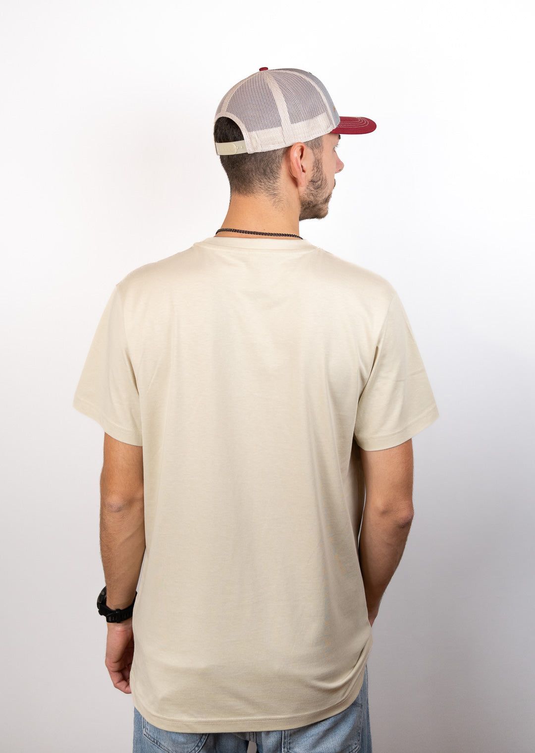 Ride or Stay Home Unisex Trucker Cap Tactical Grau/Rot – Produktansicht 4